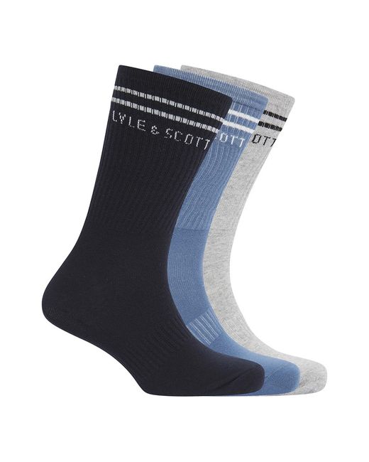 Lyle & Scott Blue Donaldson Socks