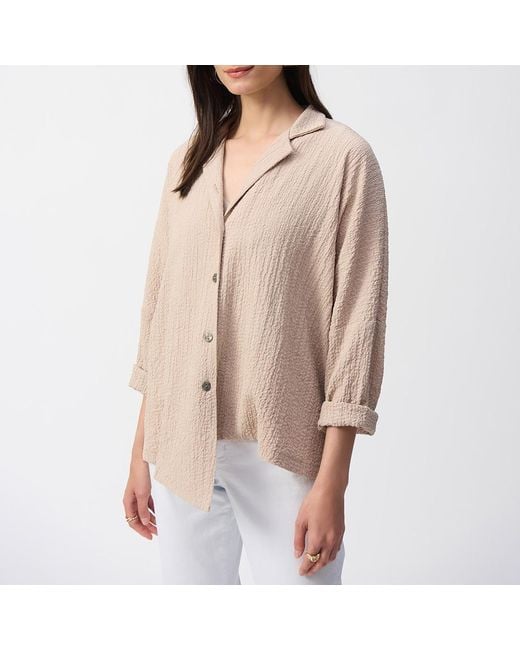 Joseph Ribkoff Natural Boxy Lightweight Shacket
