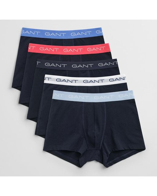 Gant Blue 5 Pack Trunks