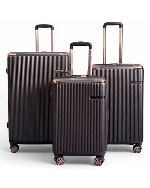 Infinity Luggage Black Snowball Expandable Hard Shell Suitcase
