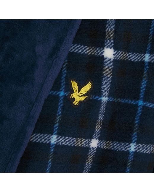 Lyle & Scott Blue Cassidy Check Bathrobe