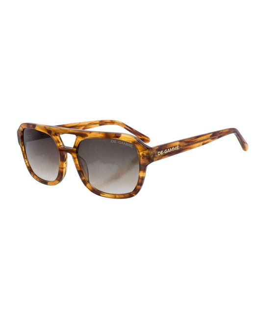 Infinity Leather Brown De-Gamme Rectangle Polarized Sunglasses