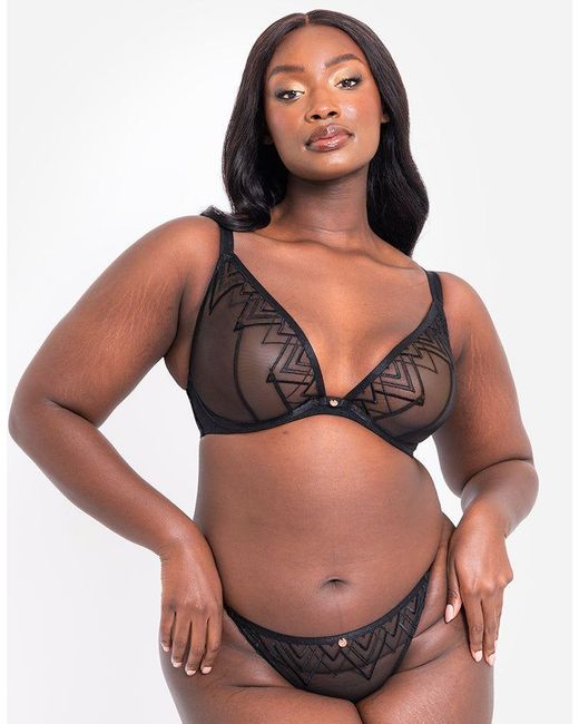 Scantilly Black Voltage Deep Plunge Bra