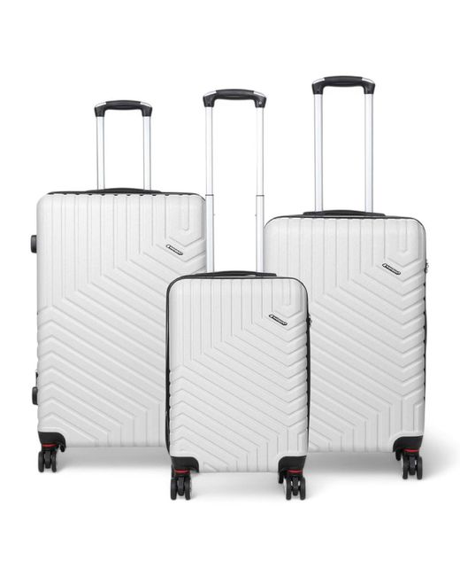 Infinity Luggage White Snowball Expandable Hard Shell Suitcase