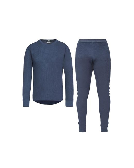 Trespass Blue Thermal Base Layers Mystery Cotton