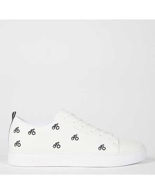 Paul Smith White Cycle Embroidered Trainers
