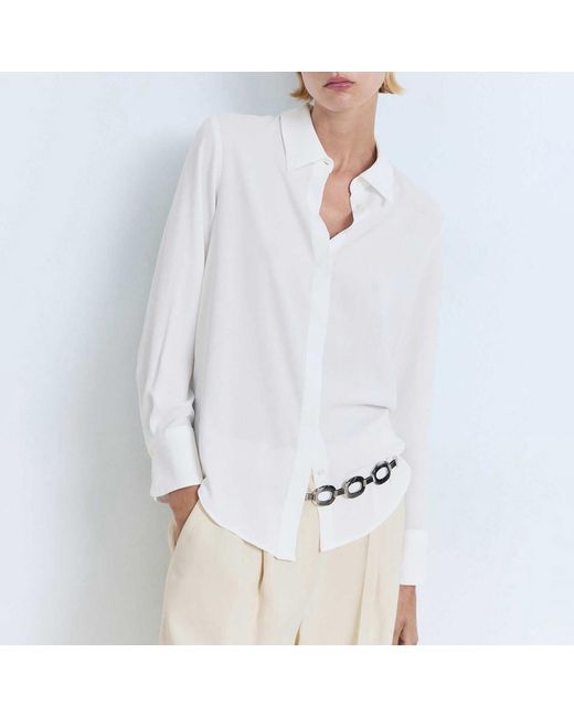 Mango White Basic Shirt