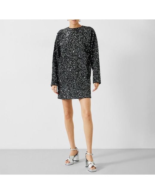 Hush Black Sequin Mischa Sequin Mini Dress