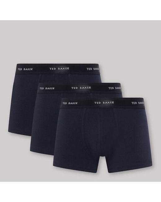Ted Baker Blue 3-Pack Trunks