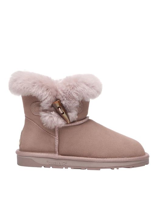 EVER AU Brown Robin Button Mini Boot