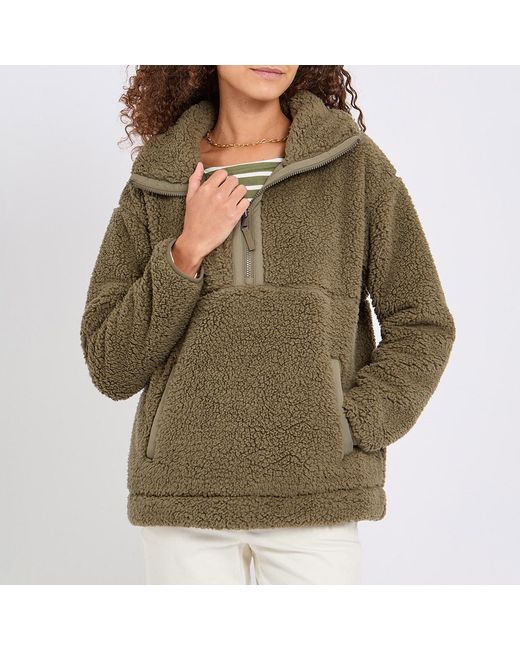 Joules Green Khaki Tilly Half Zip Fleece