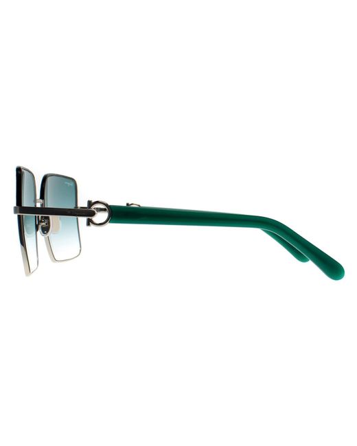 Ferragamo Green Sunglasses Sf302Sl 047 Petrol Gradient