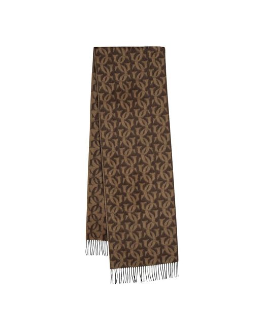 Gant Brown G Monogram Wool Woven Scarf