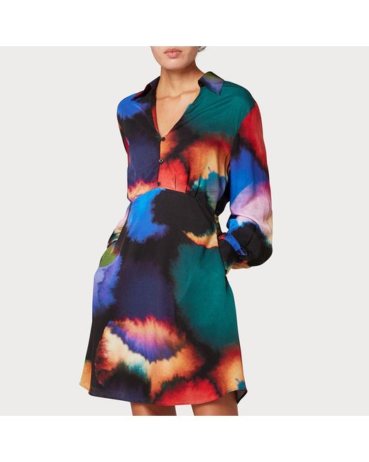 Paul Smith Blue Multi Patterned Mini Dress