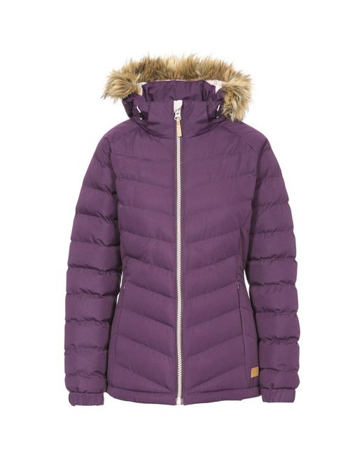 Trespass Purple Padded Jacket Nadina Polyester Potent