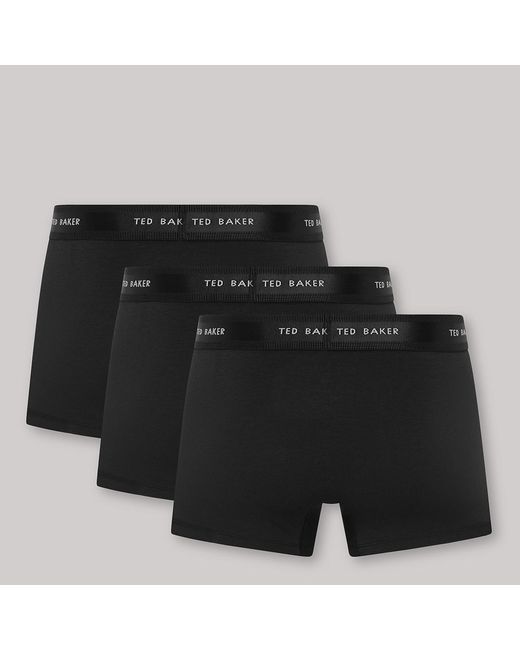 Ted Baker Black 3-Pack Trunks