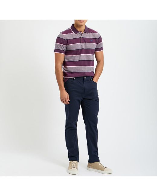 Crew Blue 5 Pocket Brushed Twill Trousers