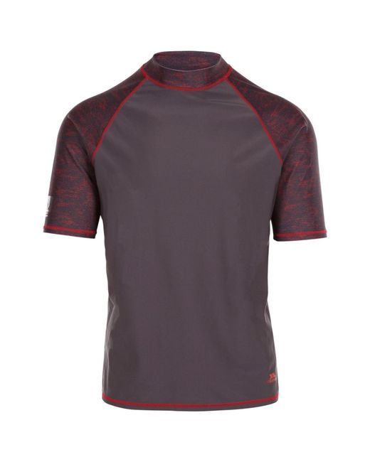 Trespass Purple Rash Guard Theo Polyester Dark