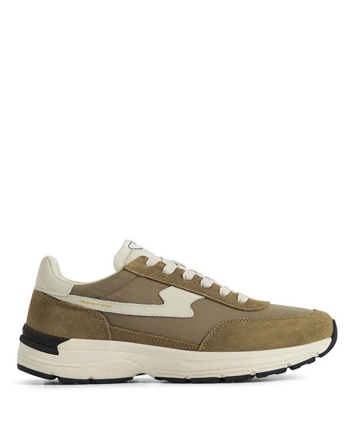 Stepney Workers Club Green Osier S-Strike Suede Mix Trainer