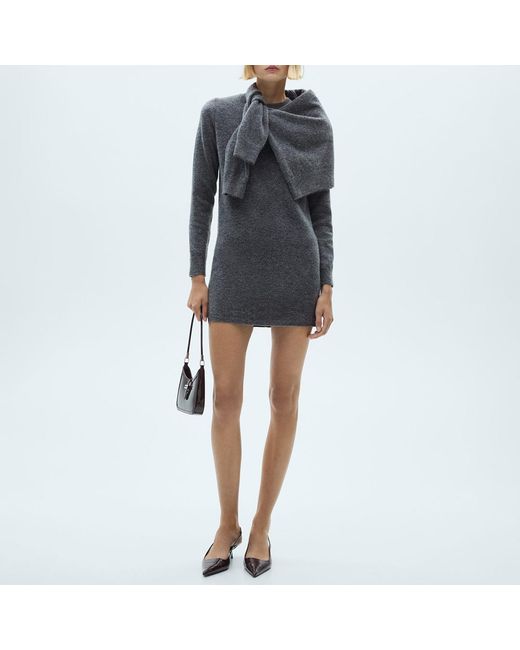 Mango Black Knitted Shift Dress