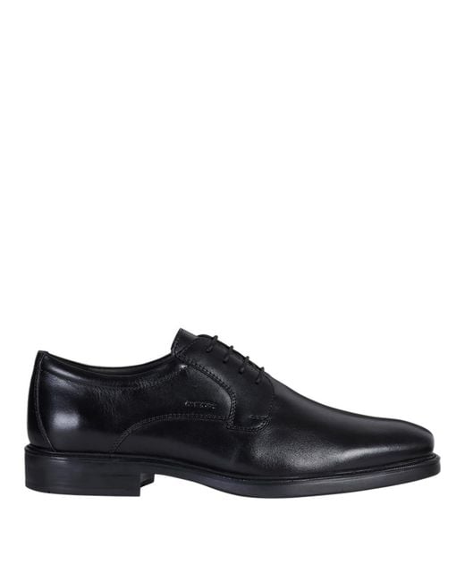 Geox Blue Leather Brandolf Formal Shoe