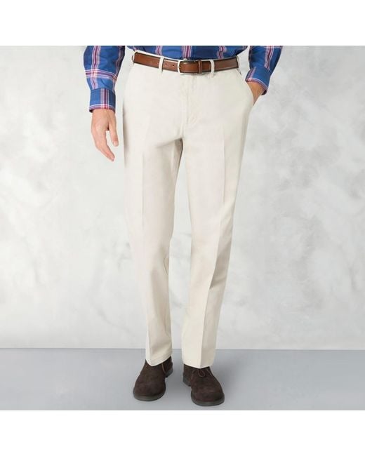 Brook Taverner White Regular Fit Ashdown Stone Stretch Cotton Chinos