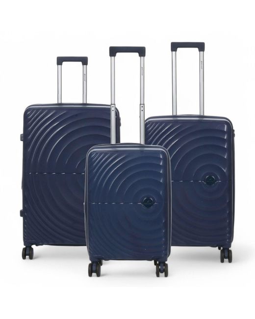 Infinity Luggage Blue Snowball Expandable Hard Shell Suitcase