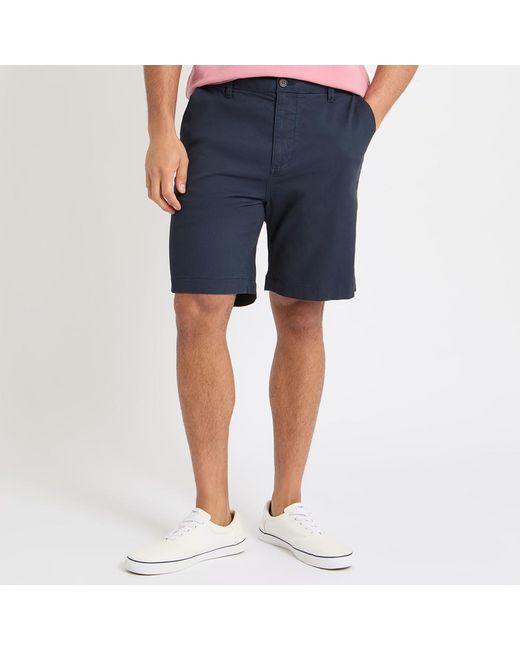 Crew Blue Cotton Chino Shorts