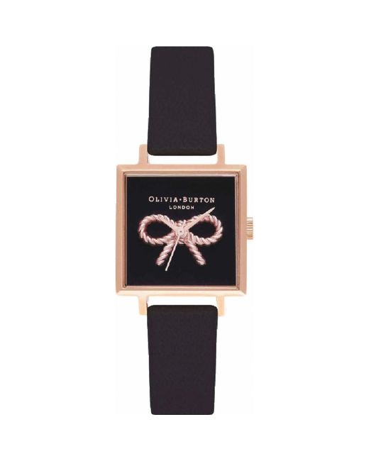 Olivia Burton Black Ob16Vb03 Ladies Vintage Bow Watch