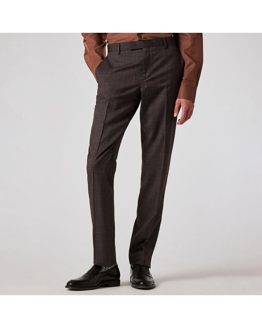Paul Smith Brown Check Smart Trousers