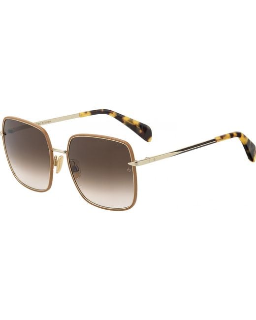 Rag & Bone Metallic Rnb1032 58 S 01Q58Ha Sunglasses