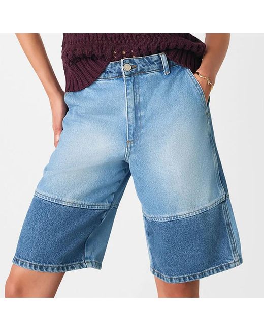 Whistles Blue Patchwork Denim Board Shorts