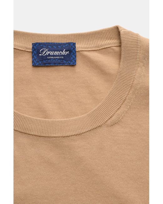 Drumohr Kurzarmpullover in Natural für Herren