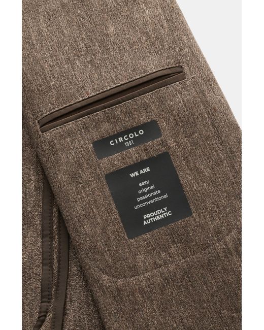 Circolo 1901 Jersey-Sakko Meliert in Brown für Herren