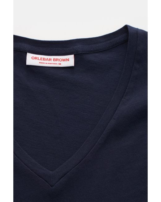 Orlebar Brown V-Neck T-Shirt in Blue für Herren
