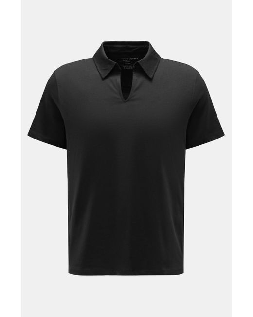 Majestic Filatures Jersey-Poloshirt in Black für Herren