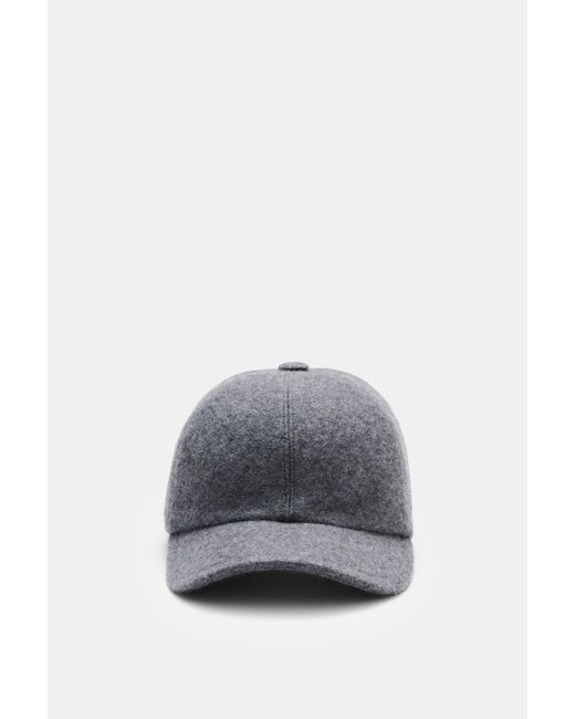 Fedeli Cashmere Baseball-Cap Meliert in Gray für Herren