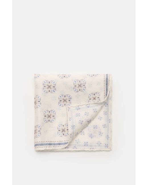 Brunello Cucinelli Einstecktuch/Rauchblau/Braun Gemustert in Natural für Herren
