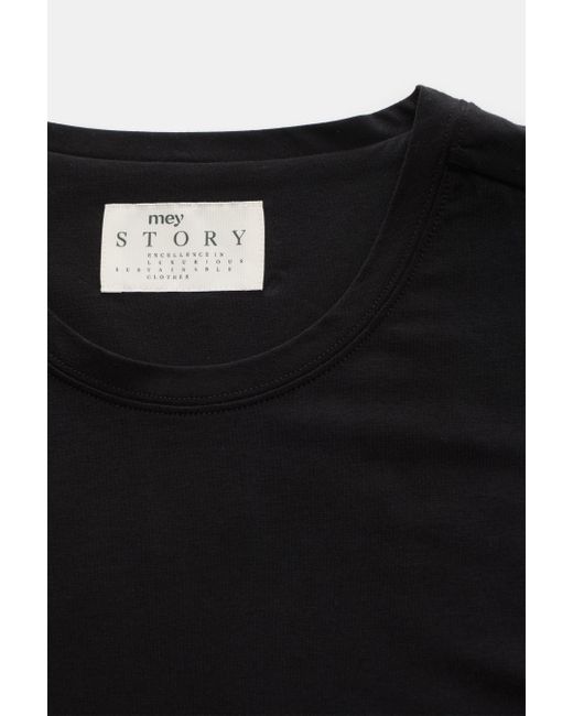 Mey Story Rundhals-T-Shirt in Black für Herren
