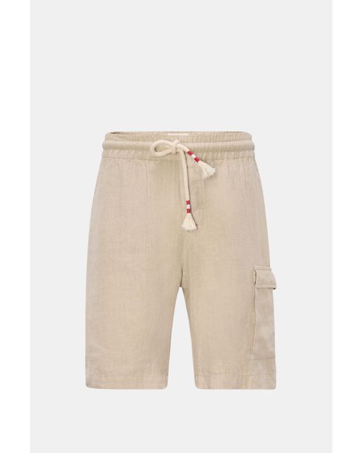 Mc2 Saint Barth Leinen Cargo-Shorts 'Marseille' in Natural für Herren