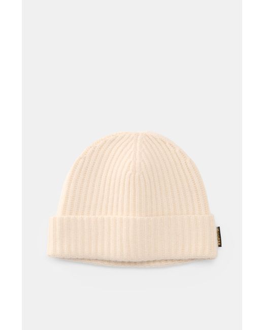 Moorer Cashmere Mütze 'Davis-Bc' in Natural für Herren