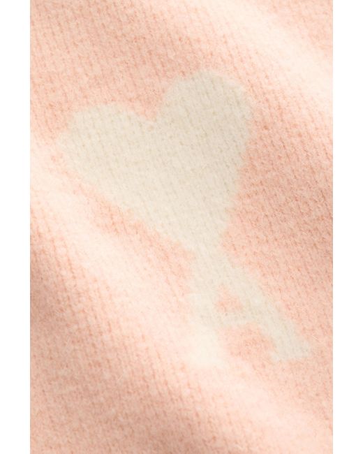 AMI Strickpolo in Pink für Herren