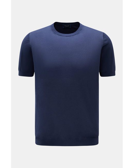 Drumohr Kurzarmpullover in Blue für Herren