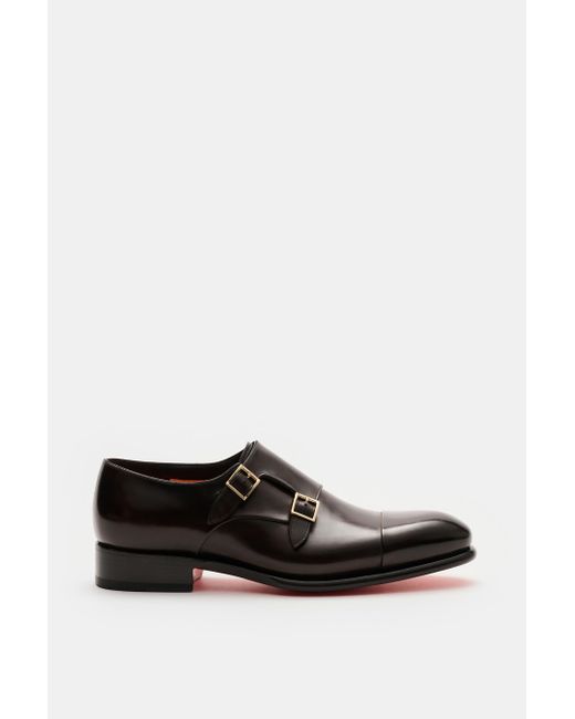 Santoni Doppelmonk 'Carter' in Black für Herren