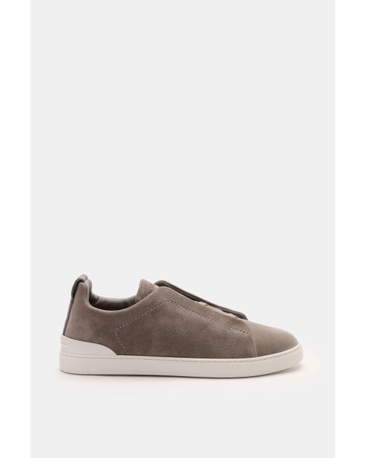 Zegna Slip-On-Sneaker 'Triple Stitch' in Brown für Herren