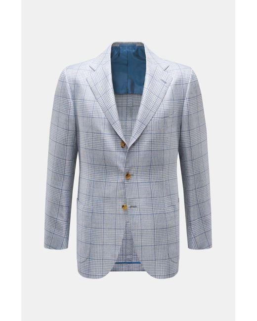 Cesare Attolini Sakko Rauchblau/Creme Kariert in Blue für Herren