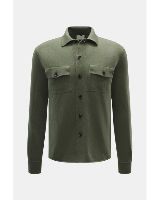 Allude Strickhemd in Green für Herren