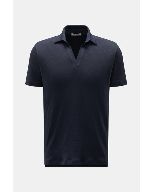 STEFAN BRANDT Leinen Jersey-Poloshirt 'Lucio' in Blue für Herren