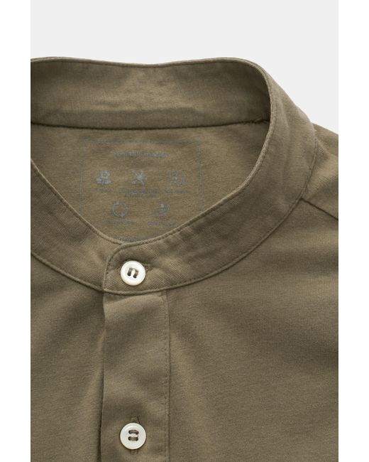 04651/ A trip in a bag Henley-Shirt 'Organic Hemley' in Green für Herren