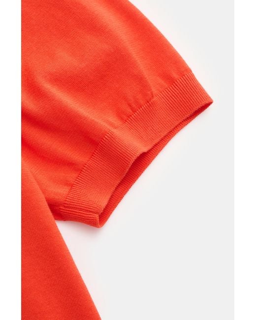Drumohr Kurzarmpullover in Orange für Herren
